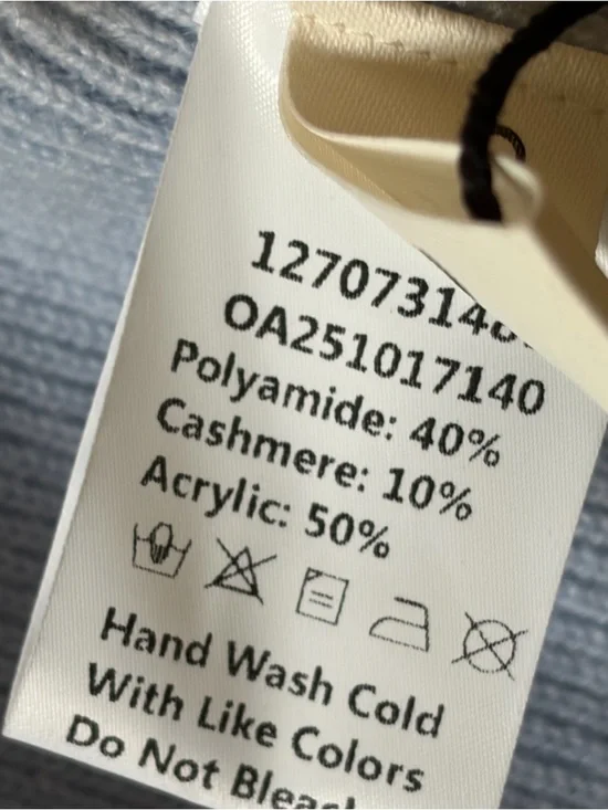 COMMENSE CASHMERE CARDIGAN KNIT LACE SWEATER BELT BLING RHINESTONE BUTTON S - Picture 5 of 11